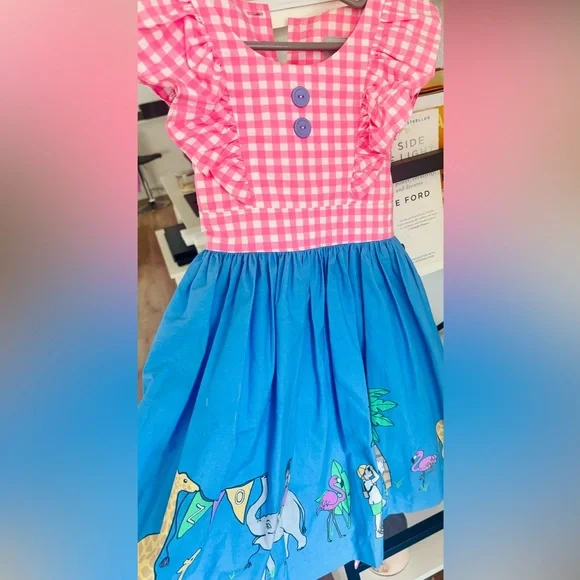 ELEANOR ROSE Zoo Dress - Size 7-8 Adorable!! - Picture 3 of 5